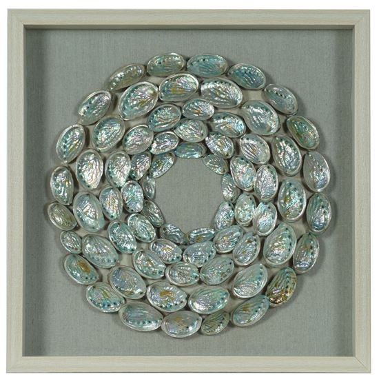 Picture of Abalone Shell Rings Shadow Box Wall Décor (MS56027) 26.38" L x 26.38" H