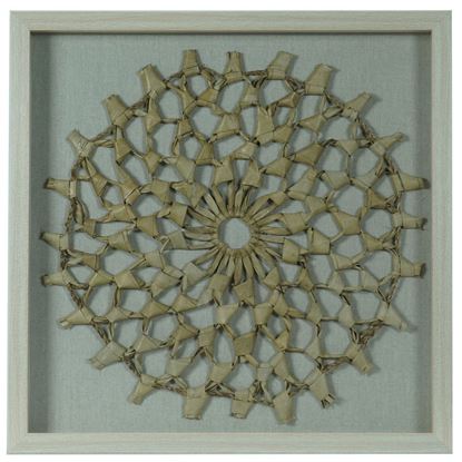 Picture of Palm Leaves Weaving Art Shadow Box Wall Décor (MS56037) 23.62" L x 23.62" H