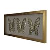 Picture of Wood Carving Butterfly Trio Shadow Box Wall Décor  (MS45758) 23.62” x 62.99”