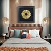 Picture of Golden Feather Wreath Shadow Box Wall Décor (MS30039) 35.43” x 35.43”