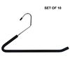 Picture of HUJI Non-slip Chrome Trouser Hangers Organizers (Set of 10) - HJ276