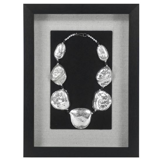 Picture of Silver Tribal Necklaces Shadow Box Wall Décor (MS15154F) 11.81" x 15.74"