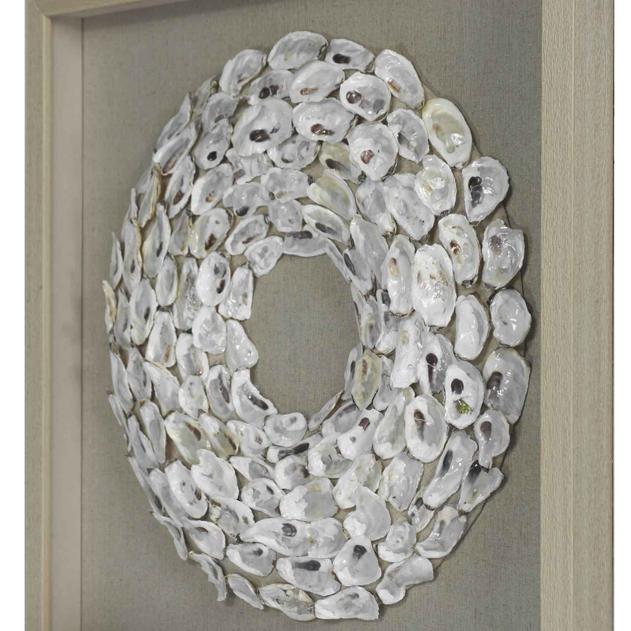 Huji Home Products. Oyster Shell Rings Shadow Box Wall Décor (MS30149C