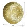 Picture of Golden Pine Wood Carving Plate Wall Décor (MS40186A) 15.74" x 15.74"