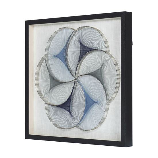 Huji Home Products. Abstract Blue String Art Shadow Box Wall Décor
