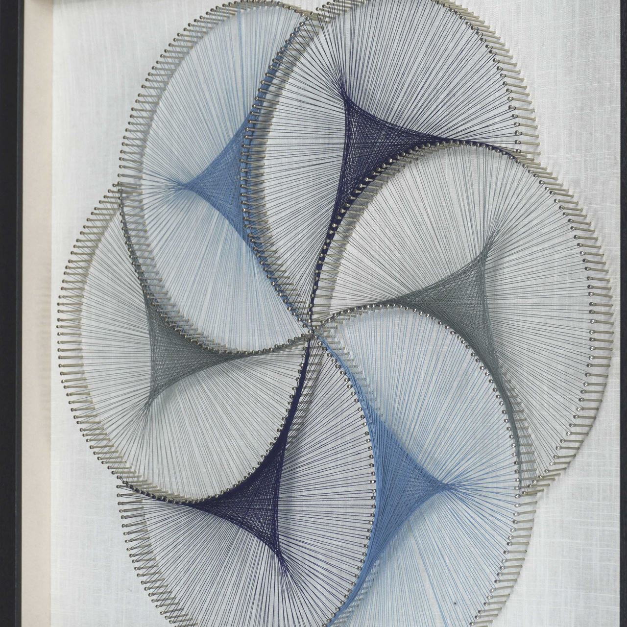 Huji Home Products. Abstract Blue String Art Shadow Box Wall Décor