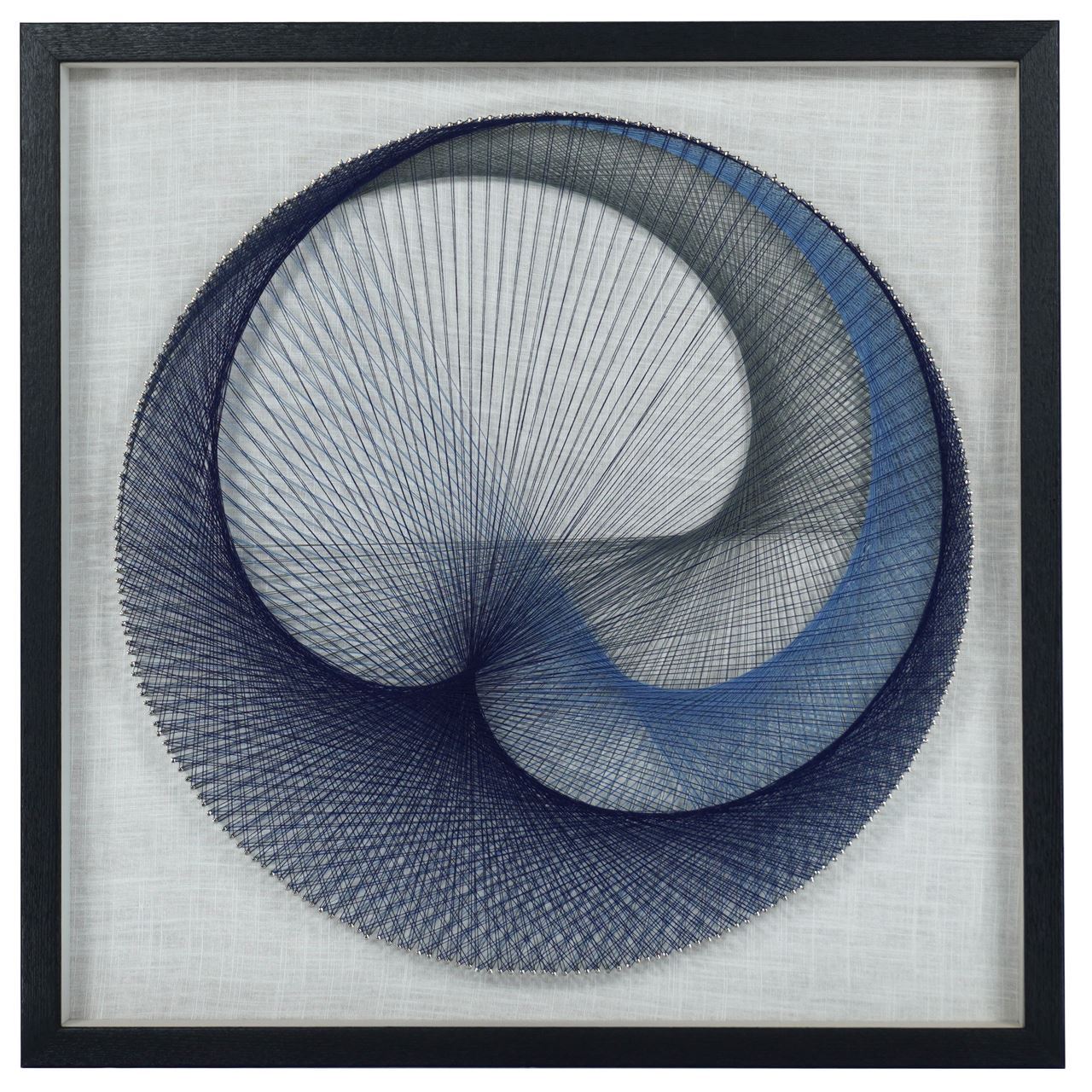Huji Home Products. Abstract Blue String Art Shadow Box Wall Décor