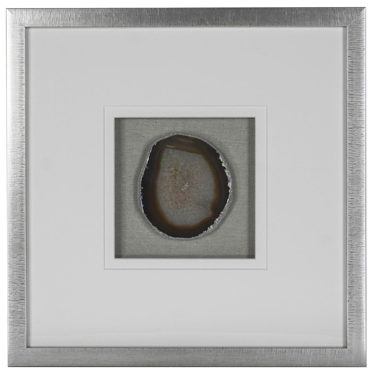 Huji Home Products. Agate Slice Shadow Box Wall Décor (MS46987B) 19.68" x 19.68"