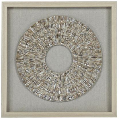 Picture of Pearl Oyster Shell Shadow Box Wall Décor (MS55745B) 23.5" x 23.5"