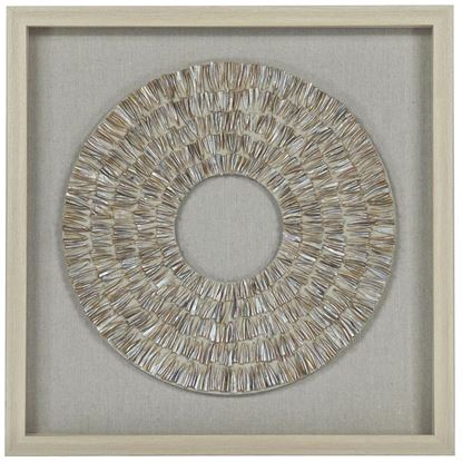 Picture of Pearl Oyster Shell Shadow Box Wall Décor (MS55745B) 23.5" x 23.5"