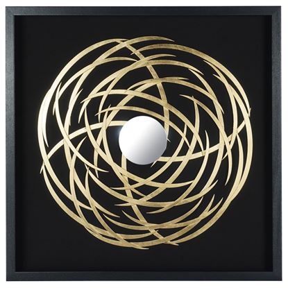 Picture of Abstract Mirrored Shadow Box Wall Décor (MS55857B) 31.49" x 31.49"