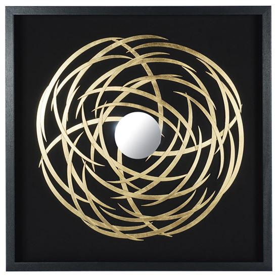 Picture of Abstract Mirrored Shadow Box Wall Décor (MS55857B) 31.49" x 31.49"