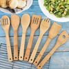 Picture of HUJI Bamboo Wooden Kitchen Cooking Utensils Gadget Set of 6 - HJ094