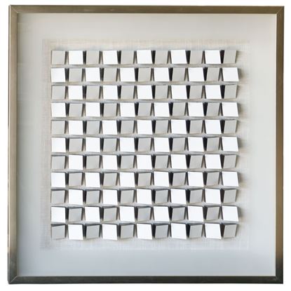 Picture of White Abstract Geometry Shadow Box Wall Décor  (MS19367) 31.50” x 31.50”