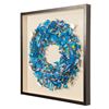 Picture of Blue Butterfly Wreath Shadow Box Wall Décor (MS56004) 35.43" L x 35.43" H