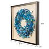 Picture of Blue Butterfly Wreath Shadow Box Wall Décor (MS56004) 35.43" L x 35.43" H