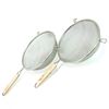 Picture of Huji 2 Stainless Steel Fine 8" Double Mesh Strainer  with a Wooden Handle - HJ146_2PK