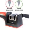 Picture of HUJI Professional Kitchen 2 Stage Knife Sharpener with Soft Grip Safety Handle for Knives - HJ320