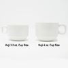 Picture of HUJI Stack-able Porcelain 4 Oz. Espresso Turkish Coffee Cups & Saucer with Chrome Rack - HJ318