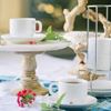 Picture of HUJI Stack-able Porcelain 4 Oz. Espresso Turkish Coffee Cups & Saucer with Chrome Rack - HJ318