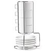 Picture of HUJI Stack-able Porcelain Espresso Turkish Coffee Cups & Saucer with Chrome Rack - HJ142