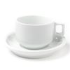 Picture of HUJI Stack-able Porcelain Espresso Turkish Coffee Cups & Saucer with Chrome Rack - HJ142