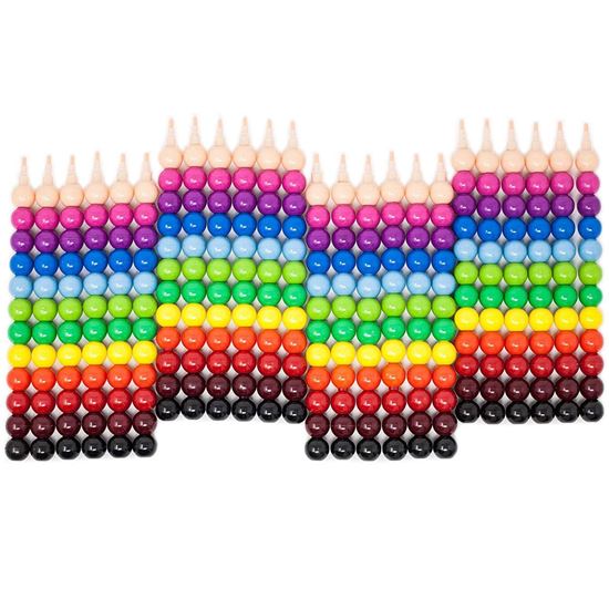 Picture of Huji Stacking 12 Colors Round Crayons Set, Favorite for Kids Party Favors, Safe, Non Toxic –24PK (Round-Crayons, 24) - 	HJ372_24