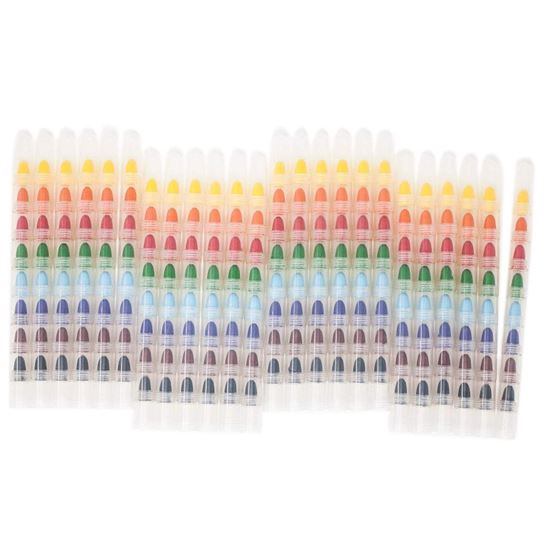 HUJI Stacking Buildable 8 Colors Crayons Set, Connect Stack and Build Crayons Si