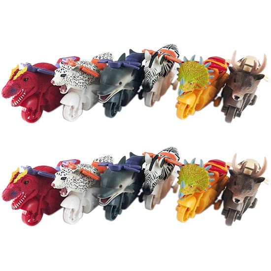 Picture of Push and Go Friction Powered Animal Toy Motocycles for Kids - HJ365_12