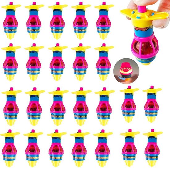 Picture of Toy Light Up Flashing Gyroscope Spinning Top (24 Pack) - HJ370_2PK