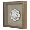 Picture of Gold Ceramic Flower Shadow Box Wall Décor (2 Piece Set)  (MS39291AP/BP) 11.81” L x 11.81” H