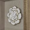 Picture of Gold Ceramic Flower Shadow Box Wall Décor (2 Piece Set)  (MS39291AP/BP) 11.81” L x 11.81” H