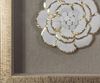 Picture of Gold Ceramic Flower Shadow Box Wall Décor (2 Piece Set)  (MS39291AP/BP) 11.81” L x 11.81” H