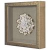 Picture of Gold Ceramic Flower Shadow Box Wall Décor (2 Piece Set)  (MS39291AP/BP) 11.81” L x 11.81” H