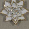 Picture of Gold Ceramic Flower Shadow Box Wall Décor (2 Piece Set) (MS39291CP/DP) 11.81” L x 11.81” H