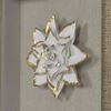 Picture of Gold Ceramic Flower Shadow Box Wall Décor (2 Piece Set) (MS39291CP/DP) 11.81” L x 11.81” H