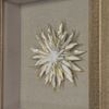 Picture of Gold Ceramic Flower Shadow Box Wall Décor (2 Piece Set) (MS39291CP/DP) 11.81” L x 11.81” H