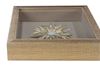 Picture of Gold Ceramic Flower Shadow Box Wall Décor (2 Piece Set) (MS39291CP/DP) 11.81” L x 11.81” H