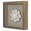 Picture of Gold Ceramic Flower Shadow Box Wall Décor (MS39291AP) 11.81” L x 11.81” H
