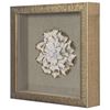 Picture of Gold Ceramic Flower Shadow Box Wall Décor (MS39291BP) 11.81” L x 11.81” H