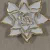 Picture of Gold Ceramic Flower Shadow Box Wall Décor (MS39291CP) 11.81” L x 11.81” H