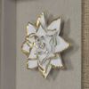 Picture of Gold Ceramic Flower Shadow Box Wall Décor (MS39291CP) 11.81” L x 11.81” H