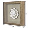 Picture of Gold Ceramic Flower Shadow Box Wall Décor (2 Piece Set)  (MS39291AP/BP) 11.81” L x 11.81” H