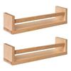 Picture of HUJI Birch Wood Spice Rack Book Shelf Set (Set of 2, Birch)