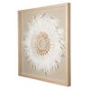 Picture of Feather & Shell Wreath Shadow Box Wall Décor  (MS56020) 31.50" L x 31.50" H