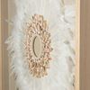 Picture of Feather & Shell Wreath Shadow Box Wall Décor  (MS56020) 31.50" L x 31.50" H