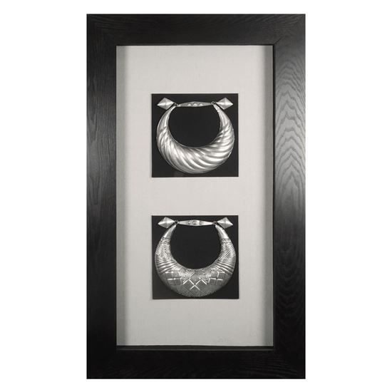 Picture of Miao Tribe Silver Jewelry Shadow Box Wall Décor (MS20909B) 47.24" L x 27.56" H