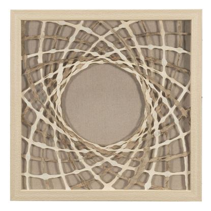 Picture of HUJI Abstract Handmade Papier-Mâché Shadow Box Wall Art (MS22759A)