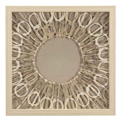 Picture of HUJI Abstract Handmade Papier-Mâché Shadow Box Wall Art (MS22759C)