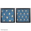 Picture of Abstract Handmade Blue Papier-Mâché Shadow Box Wall Art (MS47659B)